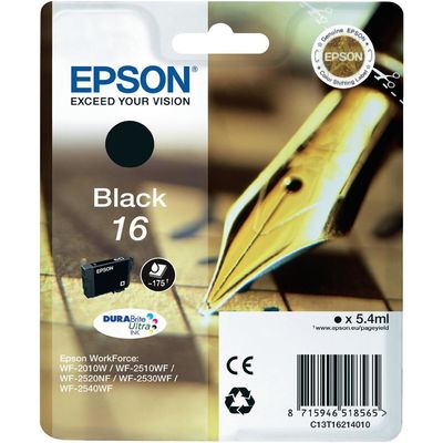 Epson 16-T1621-C13T16214020 Siyah Orjinal Kartuş - 1