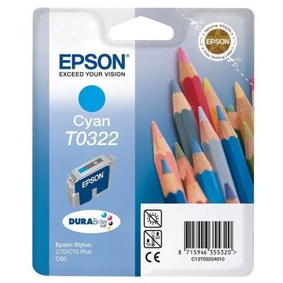 Epson T0322-C13T03224020 Mavi Orjinal Kartuş - 1