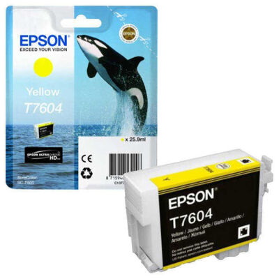 Epson T7604-C13T76044010 Sarı Orjinal Kartuş - 1