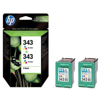 Hp 343-CB332EE Renkli Orjinal Kartuş 2Li Paket - 1