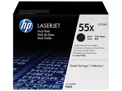 Hp 55X-CE255XD Siyah Orjinal Toner Yüksek Kapasiteli 2li Paket - 1