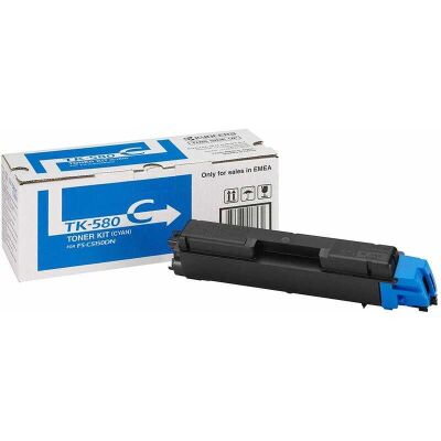 Kyocera TK-580 Mavi Orjinal Toner - 1