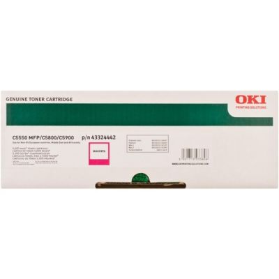 Oki C5550-C5800-C5900-43324442 Kırmızı Orjinal Toner - 1